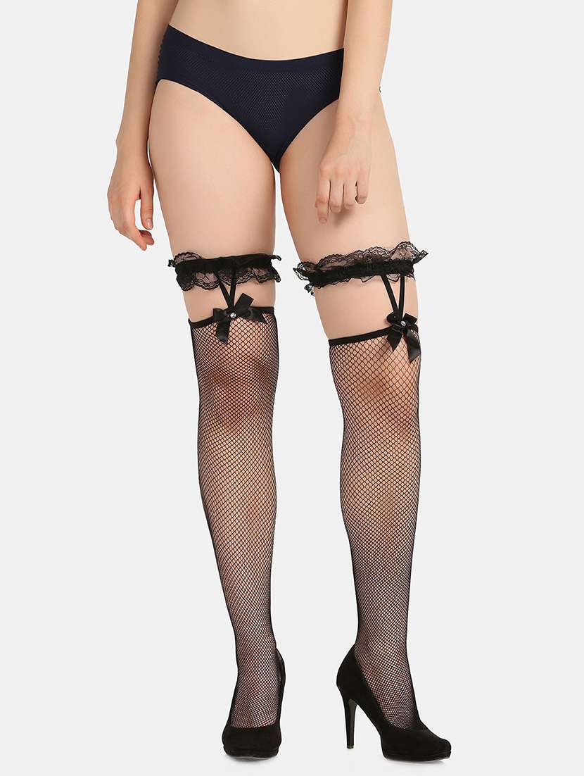 black knee length stocking