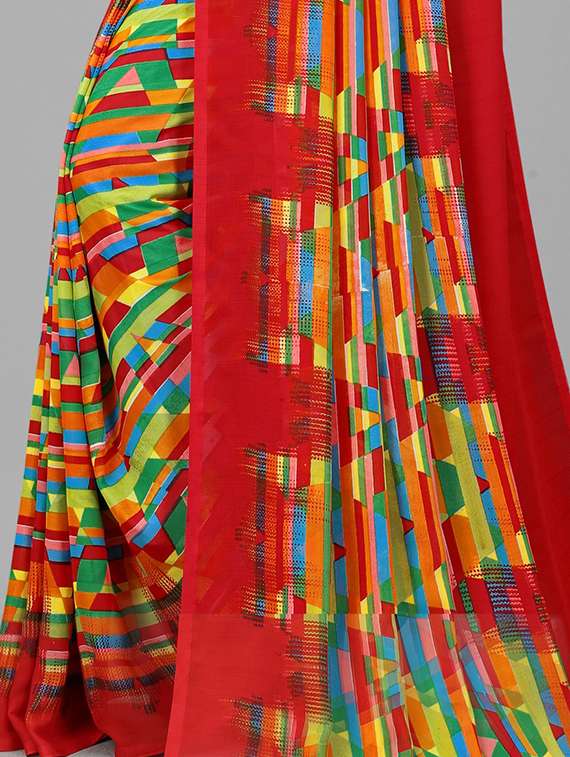printed jamdani saree with blouse - 18587214 -  Standard Image - 2