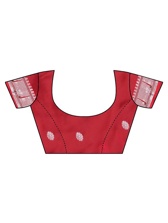 women's self design red colored saree - 18587262 - Standard Image - 2