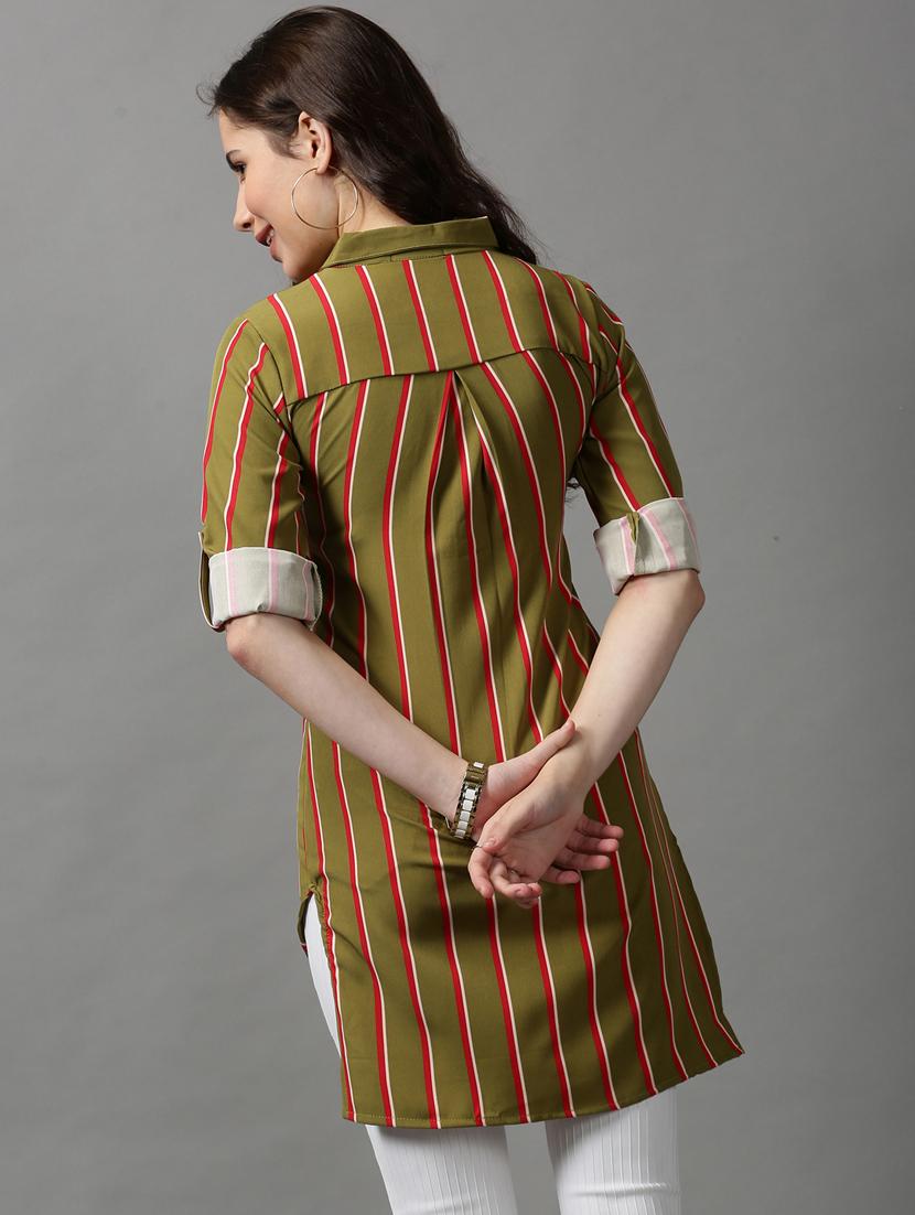 roll up sleeved high low shirt - 18589067 - Standard Image - 2
