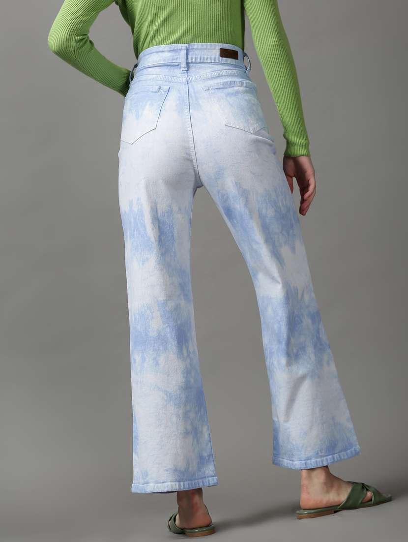 women's tie & dye wide leg jeans - 18589084 -  Standard Image - 2
