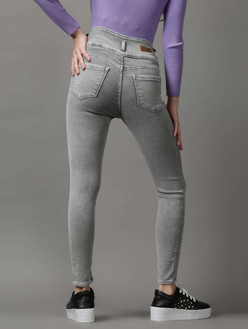 women's plain slim fit jeans - 18589085 - Standard Image - 2