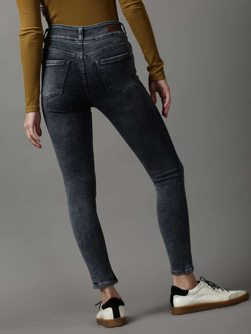 women's plain slim fit jeans - 18589095 - Standard Image - 2