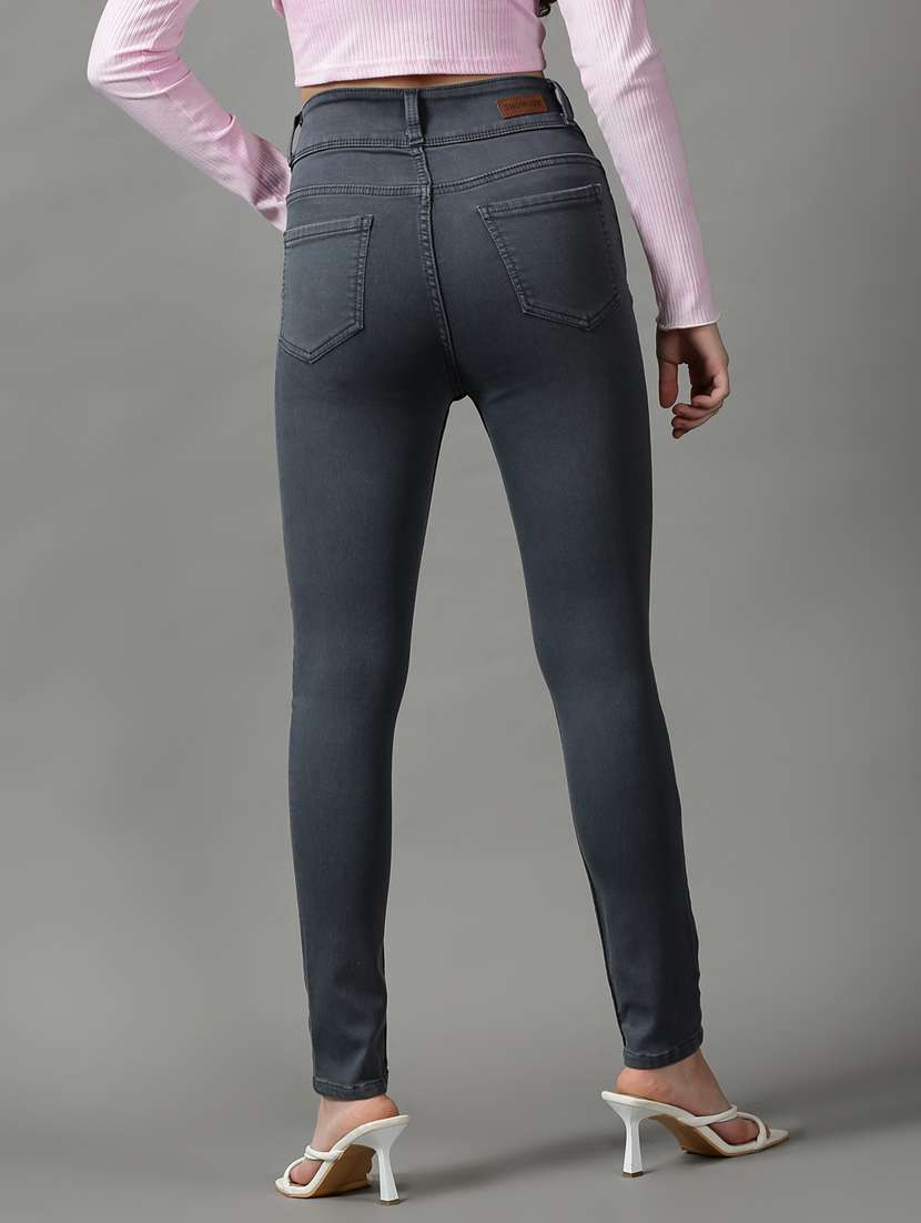 women's plain slim fit jeans - 18589126 - Standard Image - 2