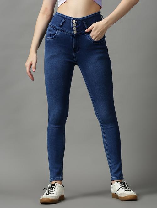 women's plain skinny fit jeans - 18589136 - Standard Image - 0
