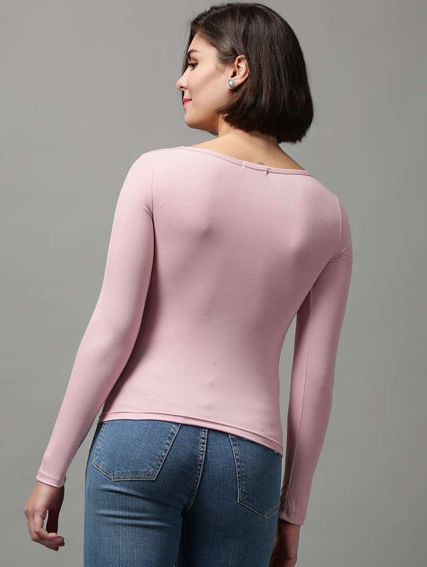 women's solid pink top - 18589169 -  Standard Image - 2