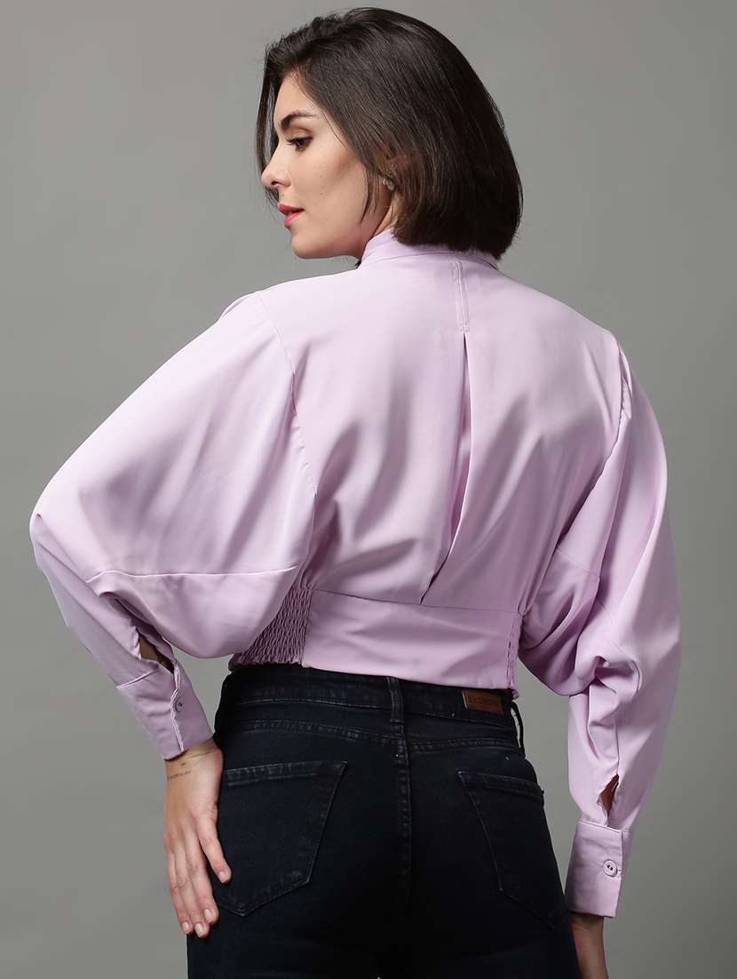 women's crop collared top - 18589173 -  Standard Image - 2