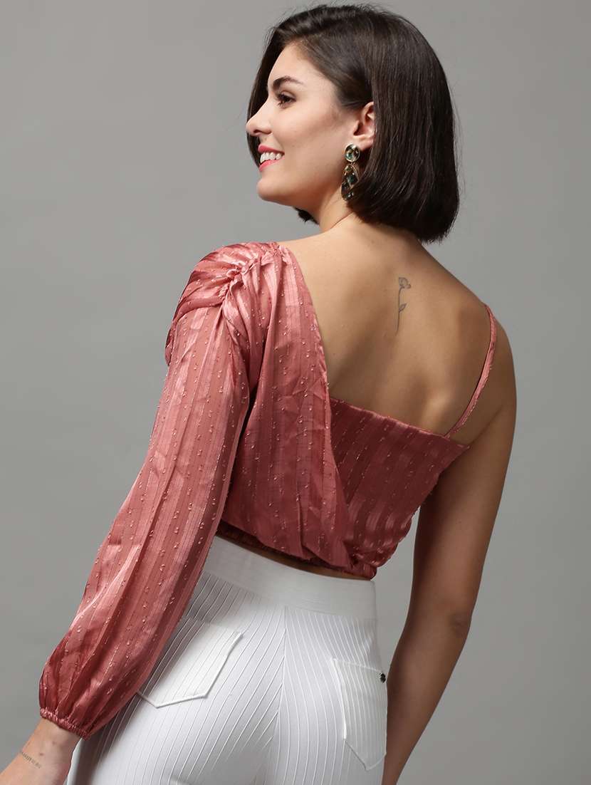 women's crop sweetheart neck top - 18589199 - Standard Image - 2