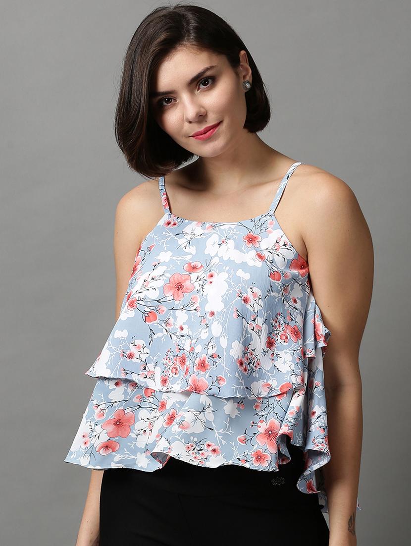 women's layered shoulder strap top - 18589210 - Zoom Image - 0