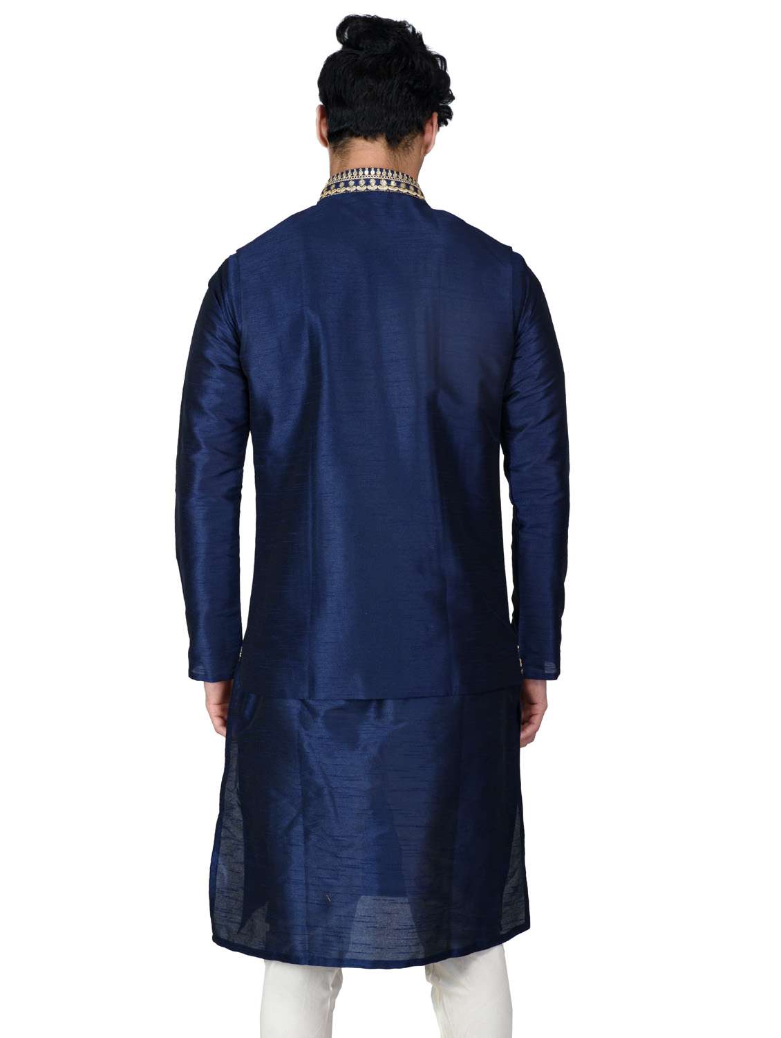 self designed kurta pyjama with jacket - 18590807 -  Standard Image - 2