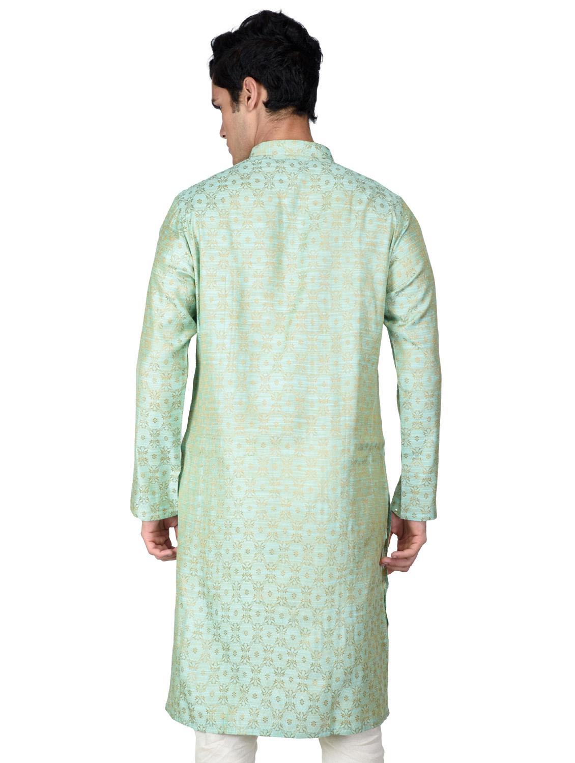 self designed kurta pyjama with jacket - 18590810 - Standard Image - 2