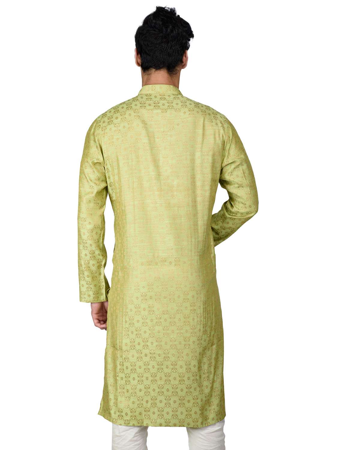 self designed kurta pyjama with jacket - 18590811 -  Standard Image - 2