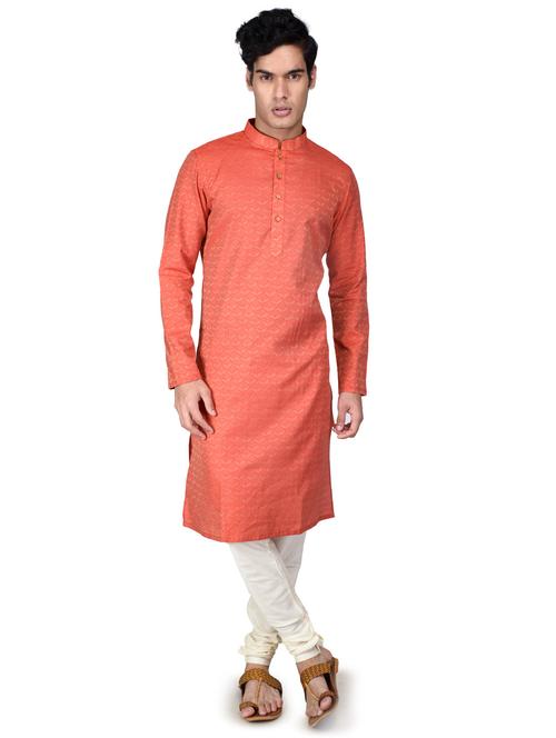 self designed kurta pyjama with jacket - 18590813 -  Standard Image - 0