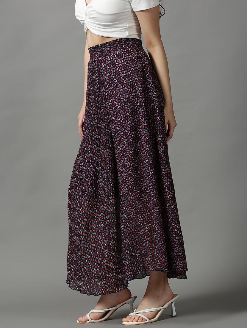floral flared skirt - 18590816 - Standard Image - 2