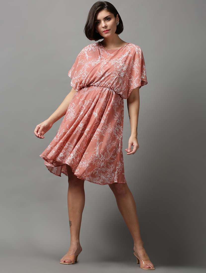 women's fit & flare floral dress - 18590891 - Zoom Image - 0