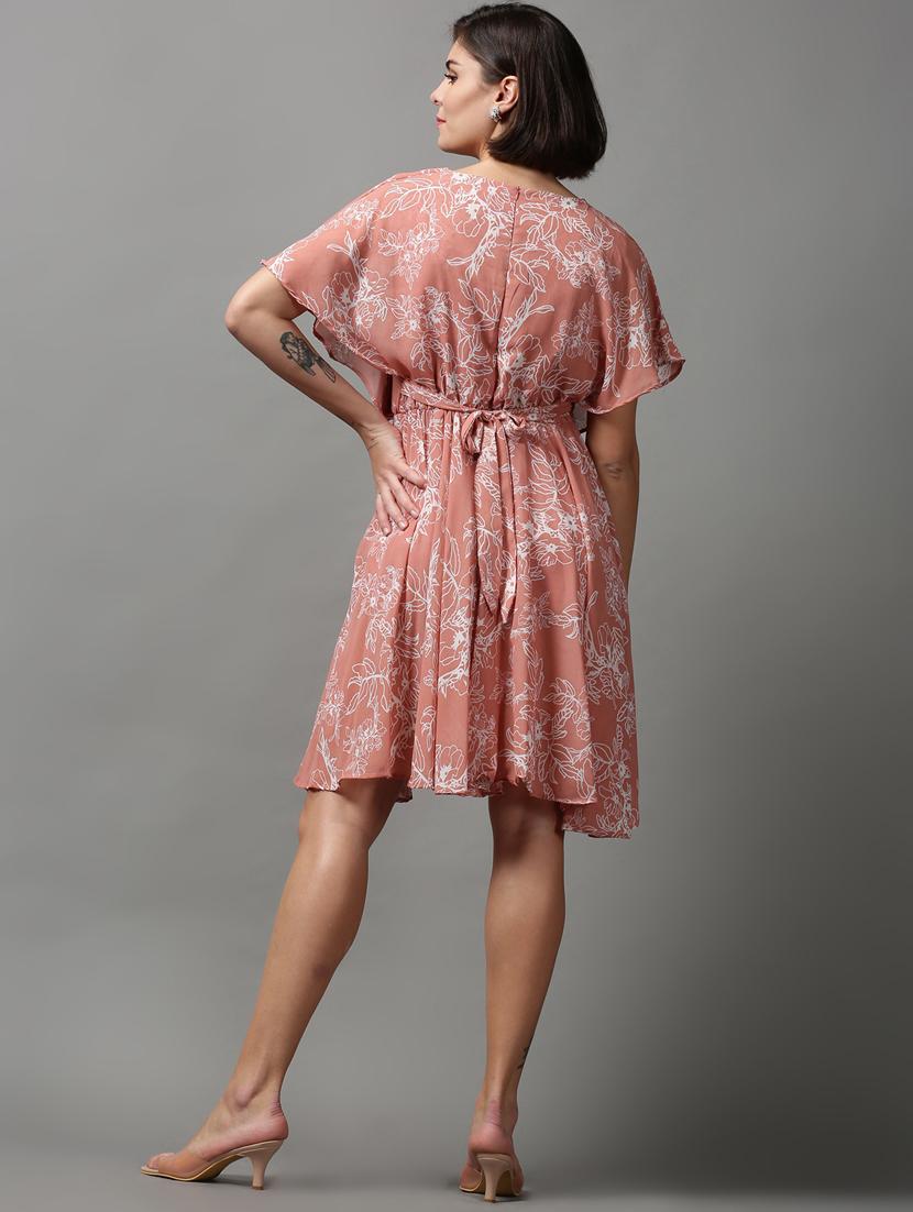 women's fit & flare floral dress - 18590891 - Standard Image - 2