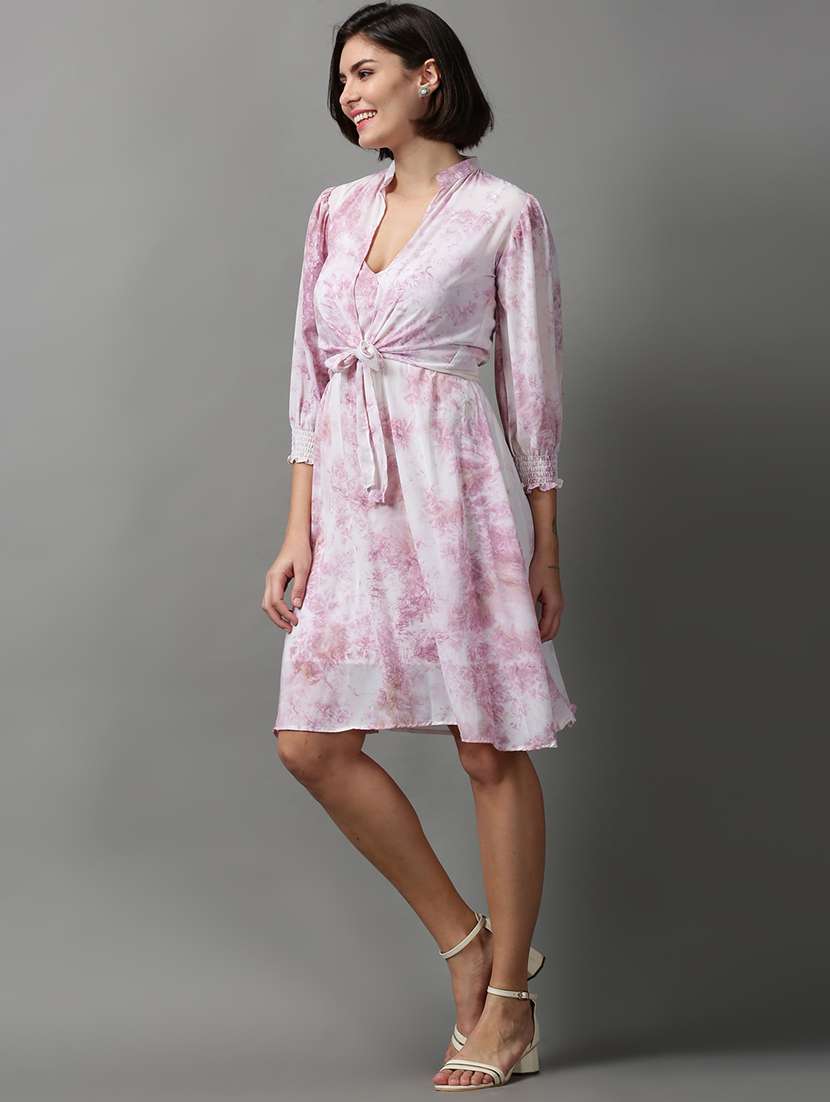 women's belted paisley dress - 18590912 -  Standard Image - 2