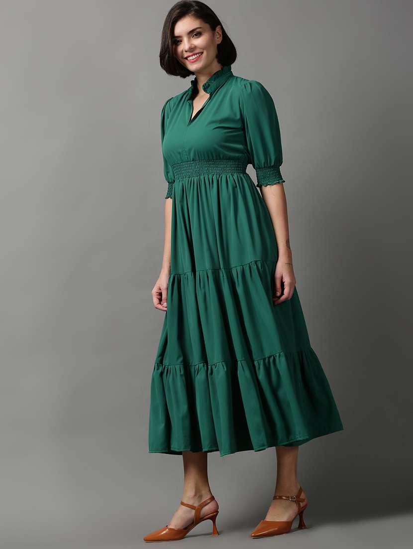 women's tiered dress solid dress - 18590933 -  Standard Image - 2