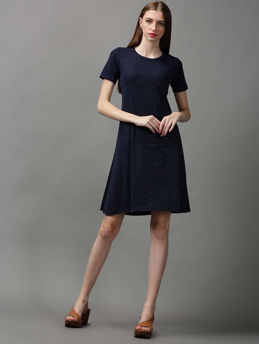women's shift solid dress