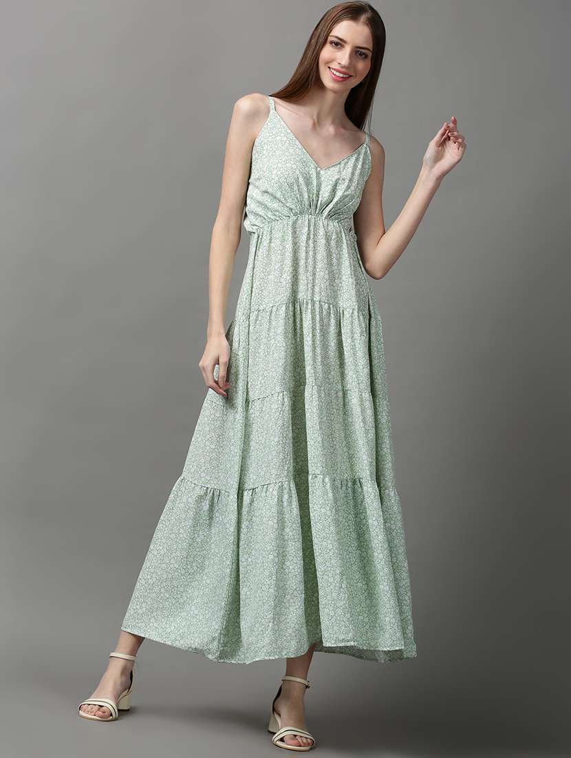 women's tiered dress printed dress