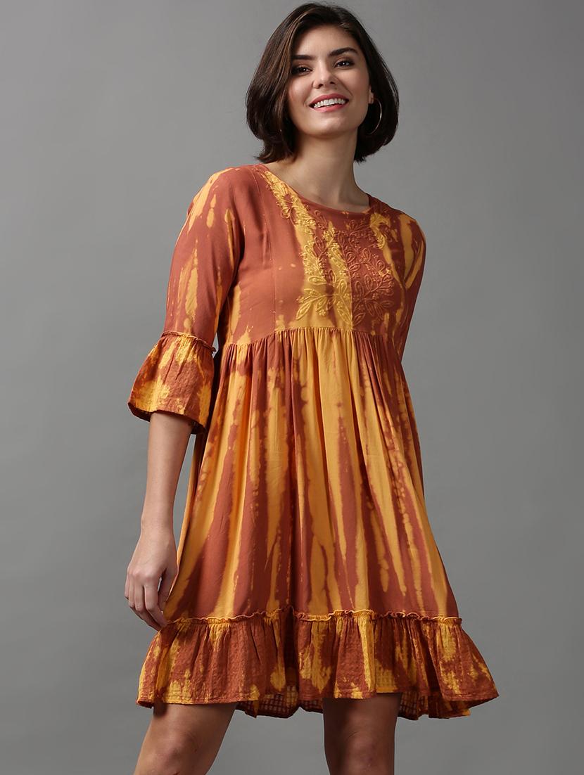 women's tiered dress animal print dress - 18590956 - Zoom Image - 0