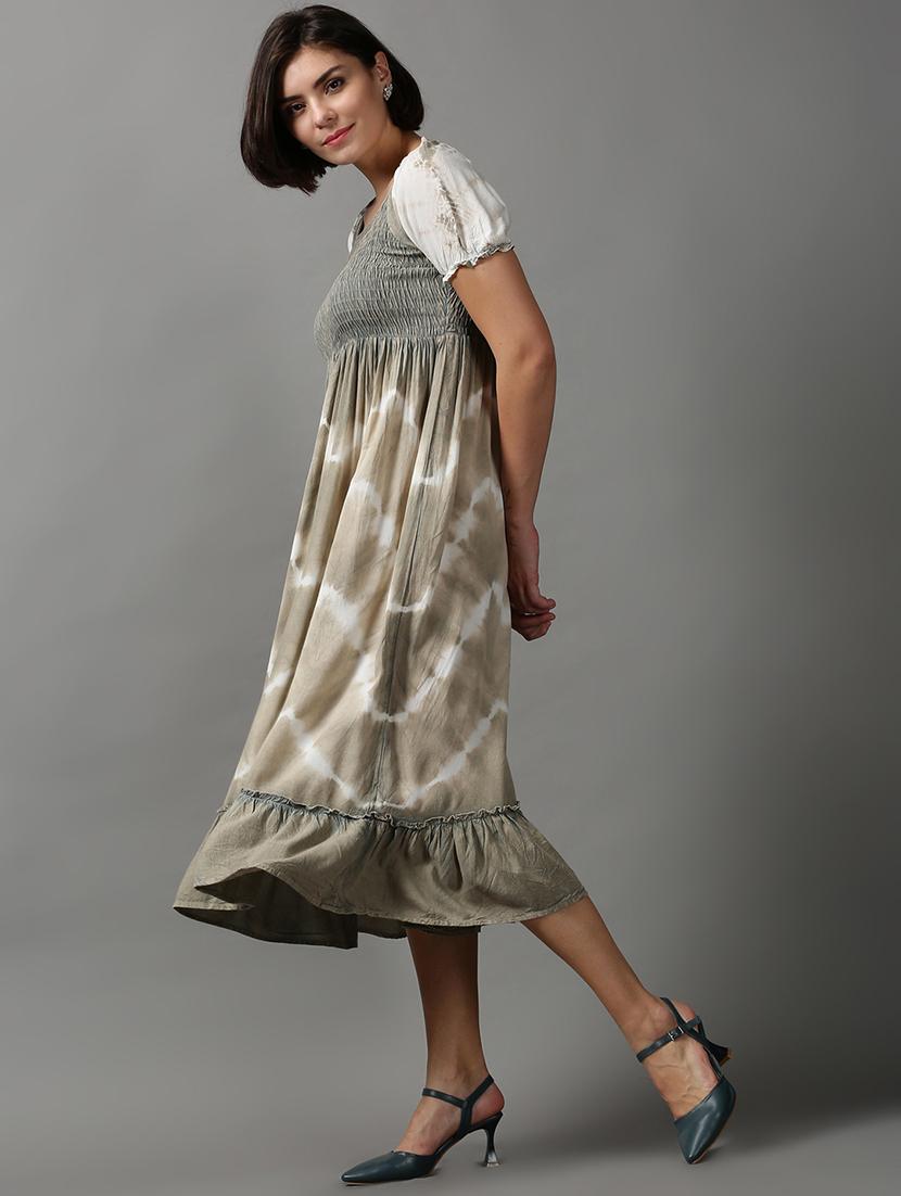 women's tiered dress chevron dress - 18590962 - Standard Image - 2