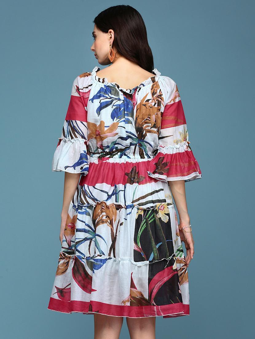 women's tiered dress floral dress - 18590963 - Standard Image - 2