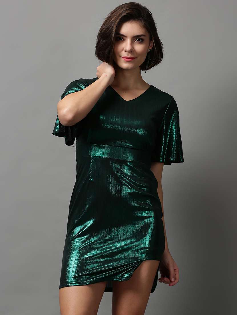 women's sheath self design dress - 18590971 -  Zoom Image - 0
