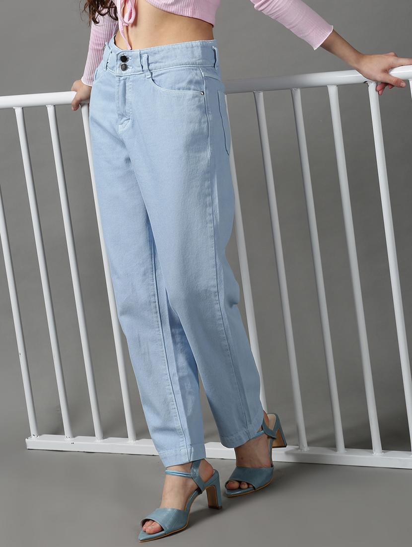 women's plain boyfriend fit jeans - 18590984 - Standard Image - 2