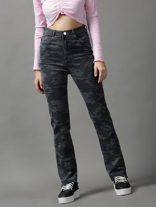 women's printed slim fit jeans - 18591005 -  Standard Image - 0