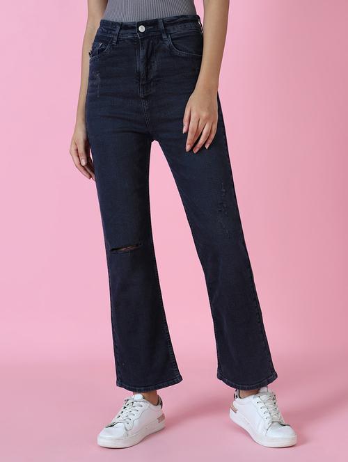 women's plain straight fit jeans - 18591032 - Standard Image - 0