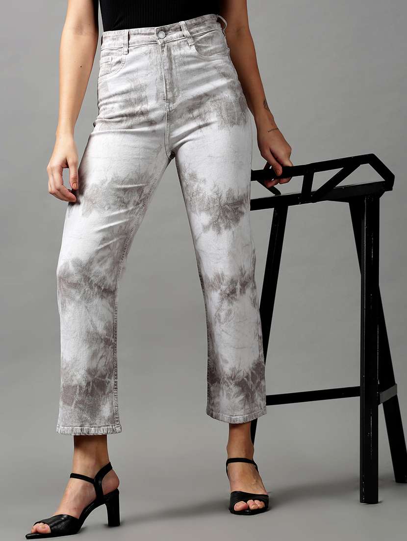 women's tie & dye straight fit jeans - 18591045 -  Standard Image - 2