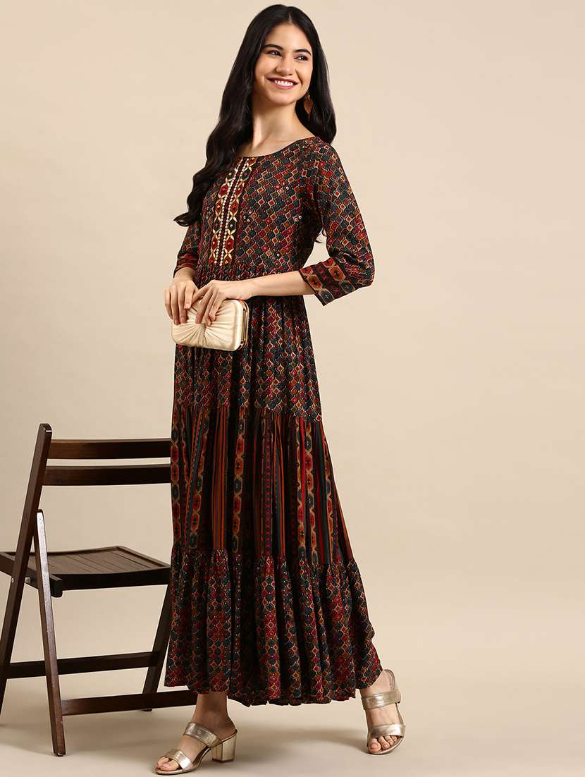 women's tiered kurta - 18591138 -  Standard Image - 2