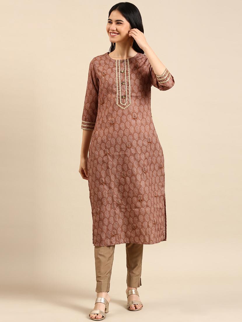 women's straight kurta - 18591147 - Zoom Image - 0