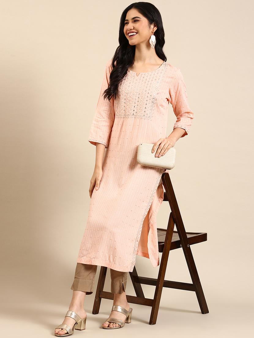 women's straight kurta - 18591161 - Standard Image - 2