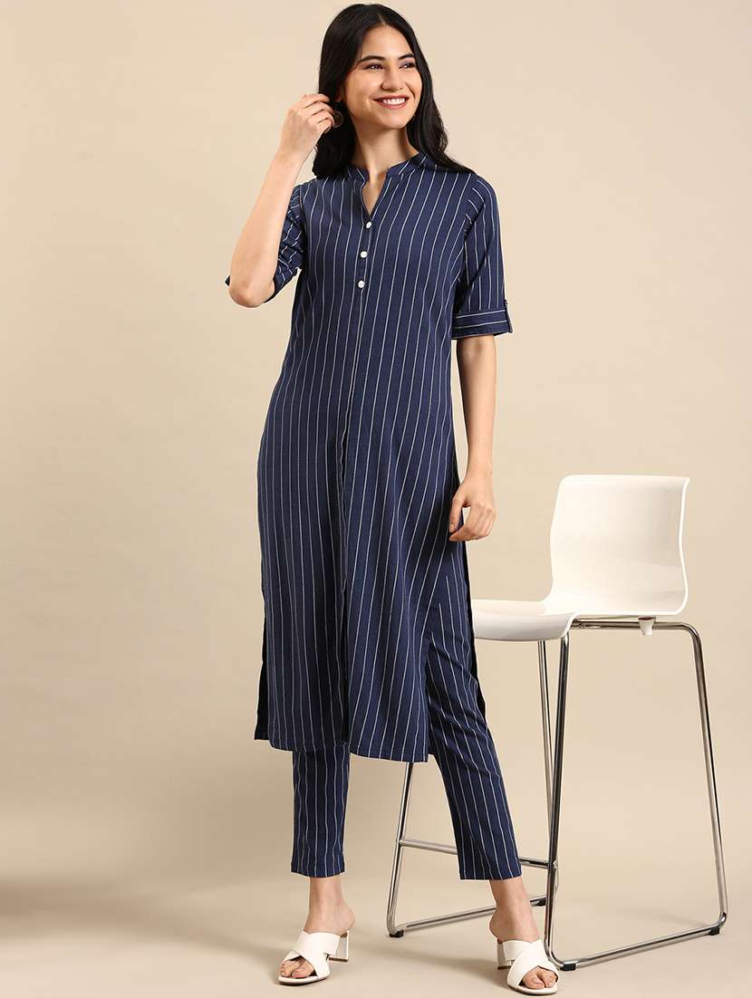 striped kurta pant set - 18591189 -  Standard Image - 2