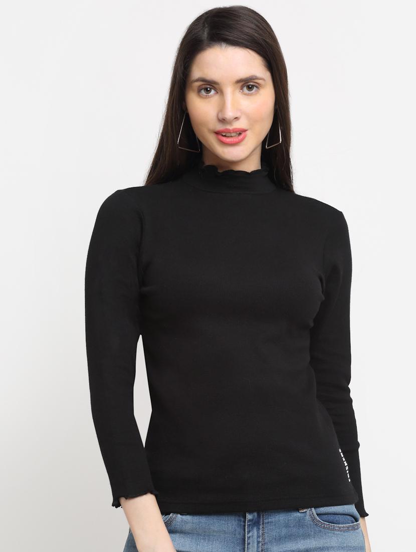 women's straight mock neck top - 18591526 -  Zoom Image - 0