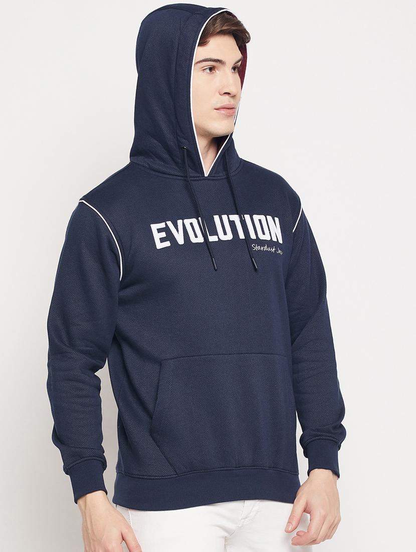 hooded chest print sweatshirt - 18591532 - Standard Image - 2