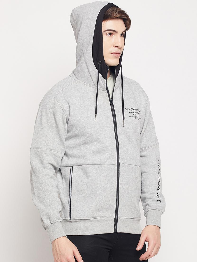 hooded chest print sweatshirt - 18591537 - Standard Image - 2