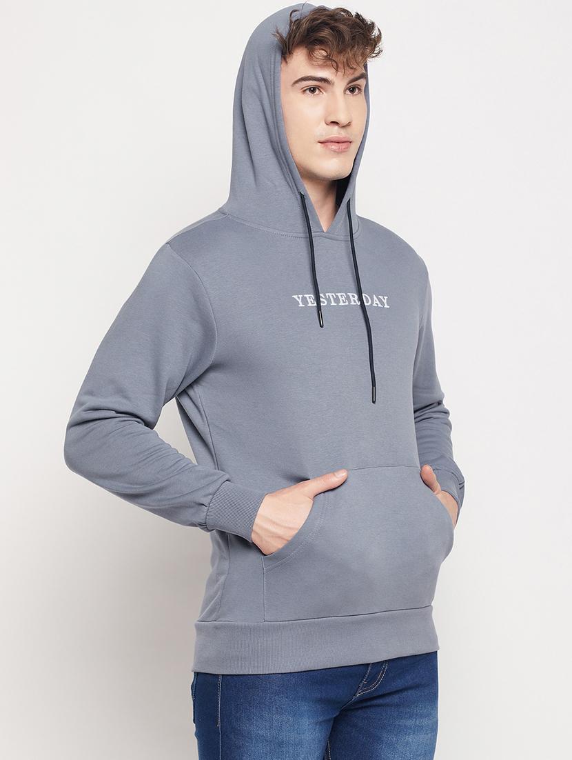 hooded chest print sweatshirt - 18591539 - Standard Image - 2