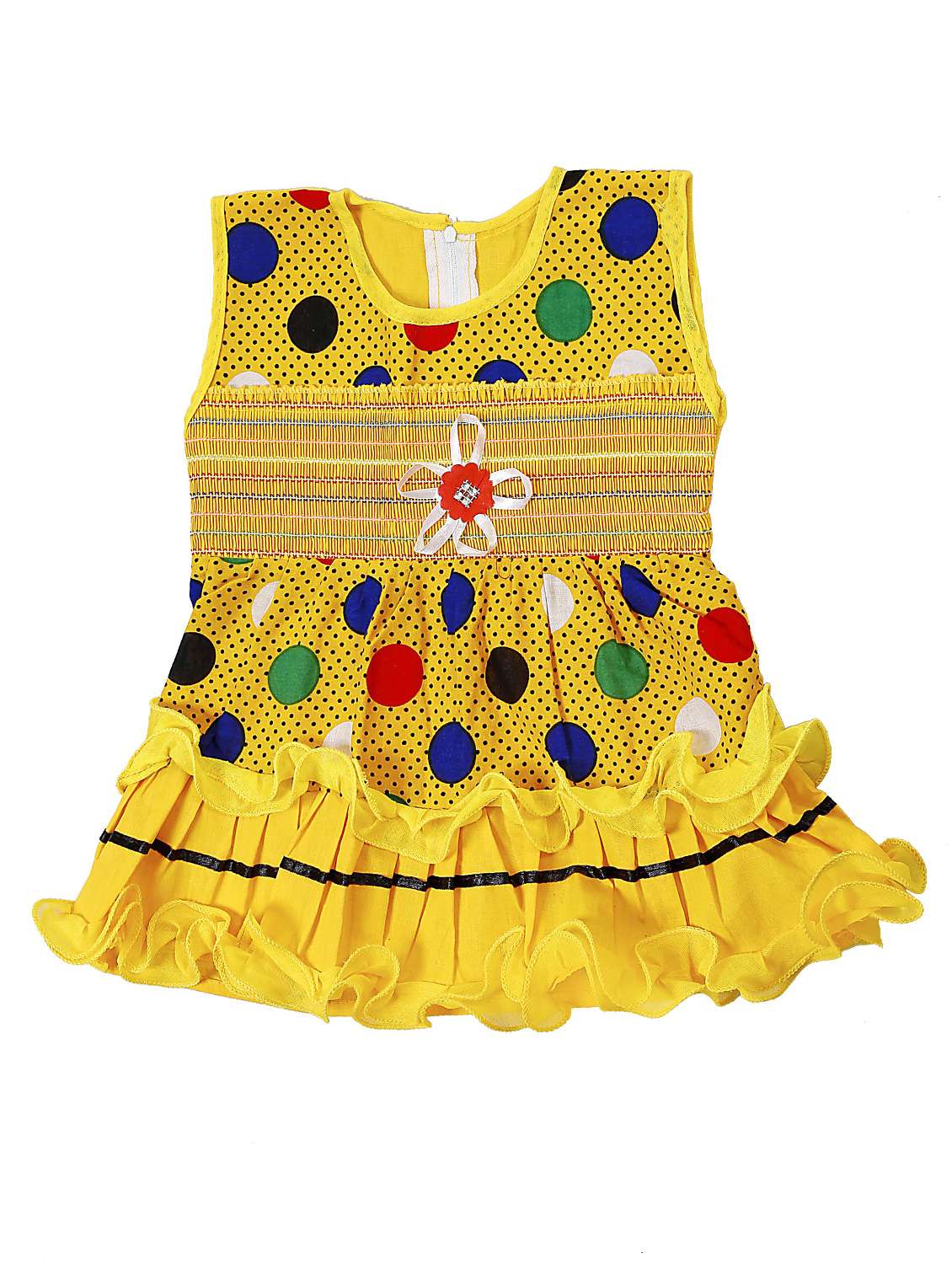 girls v neck sleeveless frock