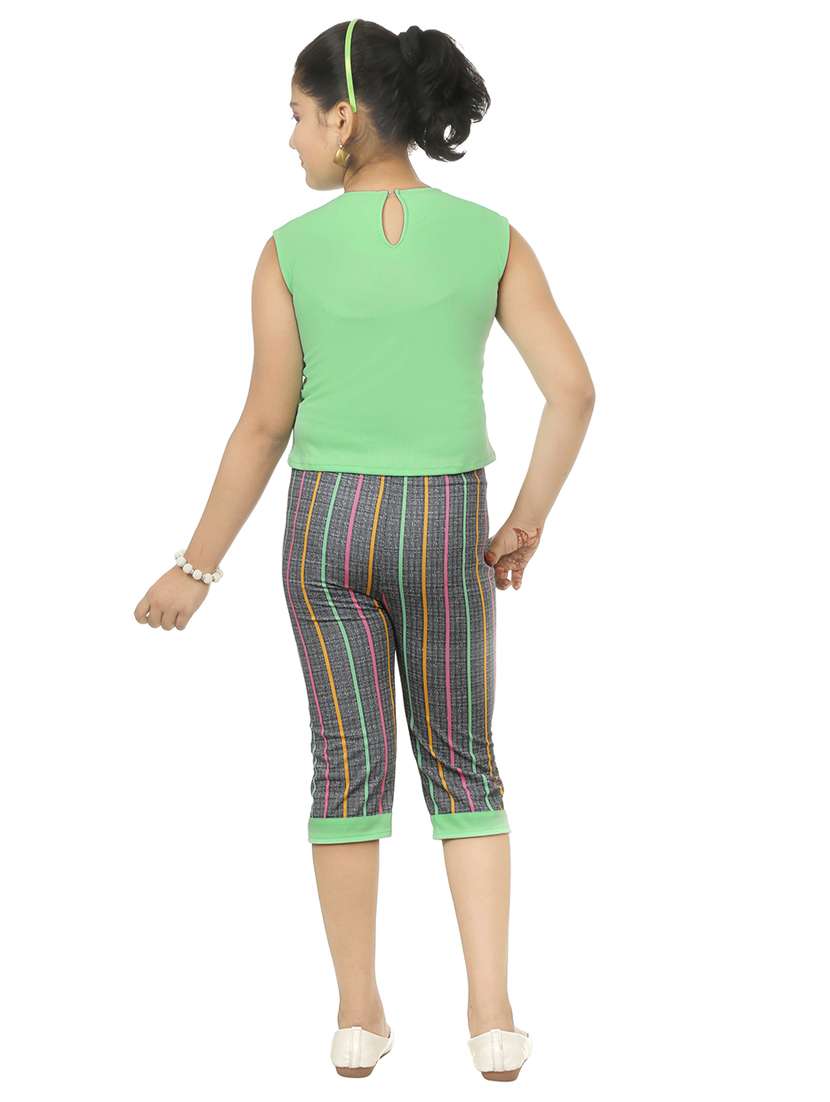 girls printed top & capri set - 18592037 -  Standard Image - 2