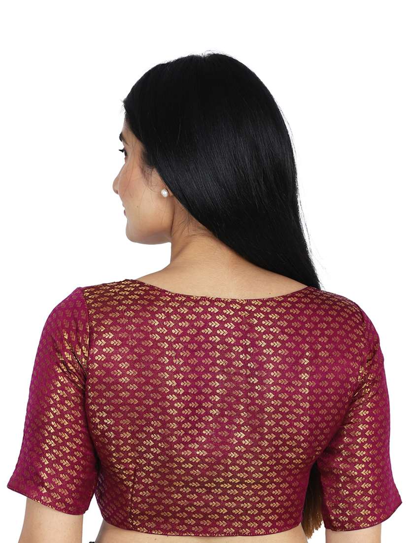 self design brocade blouse - 18592119 -  Standard Image - 2