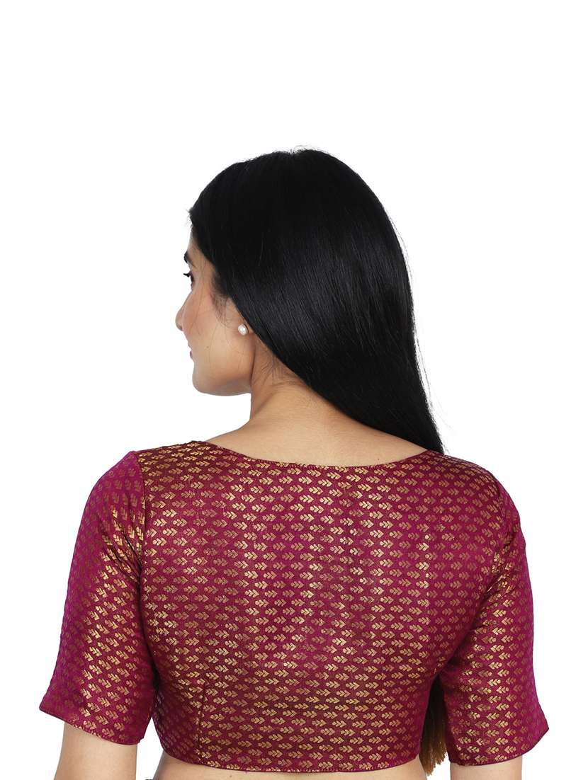 self design brocade blouse - 18592150 -  Standard Image - 2