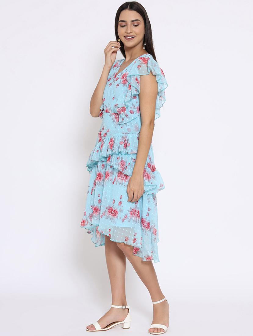 women's tiered dress floral dress - 18592723 - Standard Image - 2