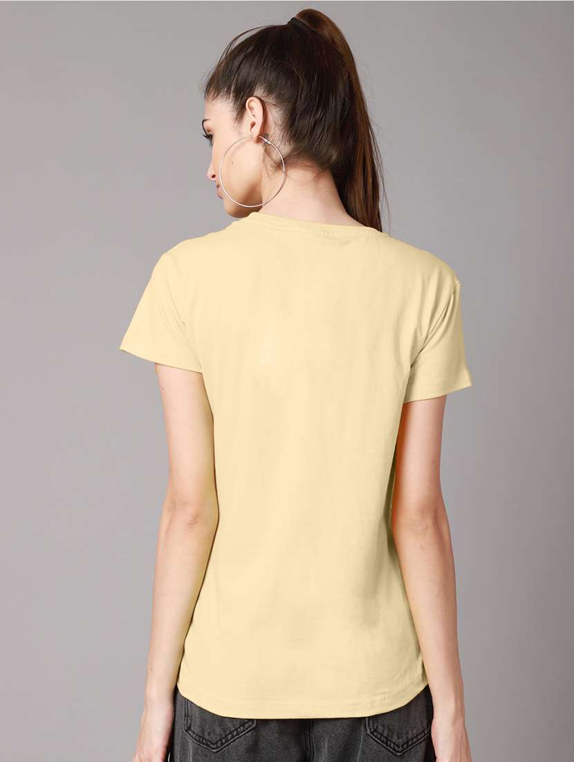 women solid round neck t-shirt - 18593015 -  Standard Image - 2
