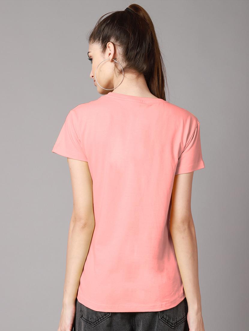 women's plain round neck t-shirt - 18593021 - Standard Image - 2