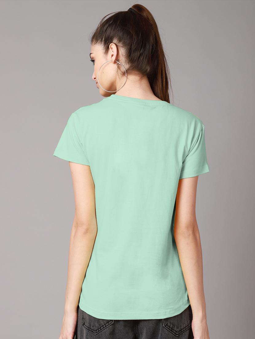 women's plain round neck t-shirt - 18593022 - Standard Image - 2
