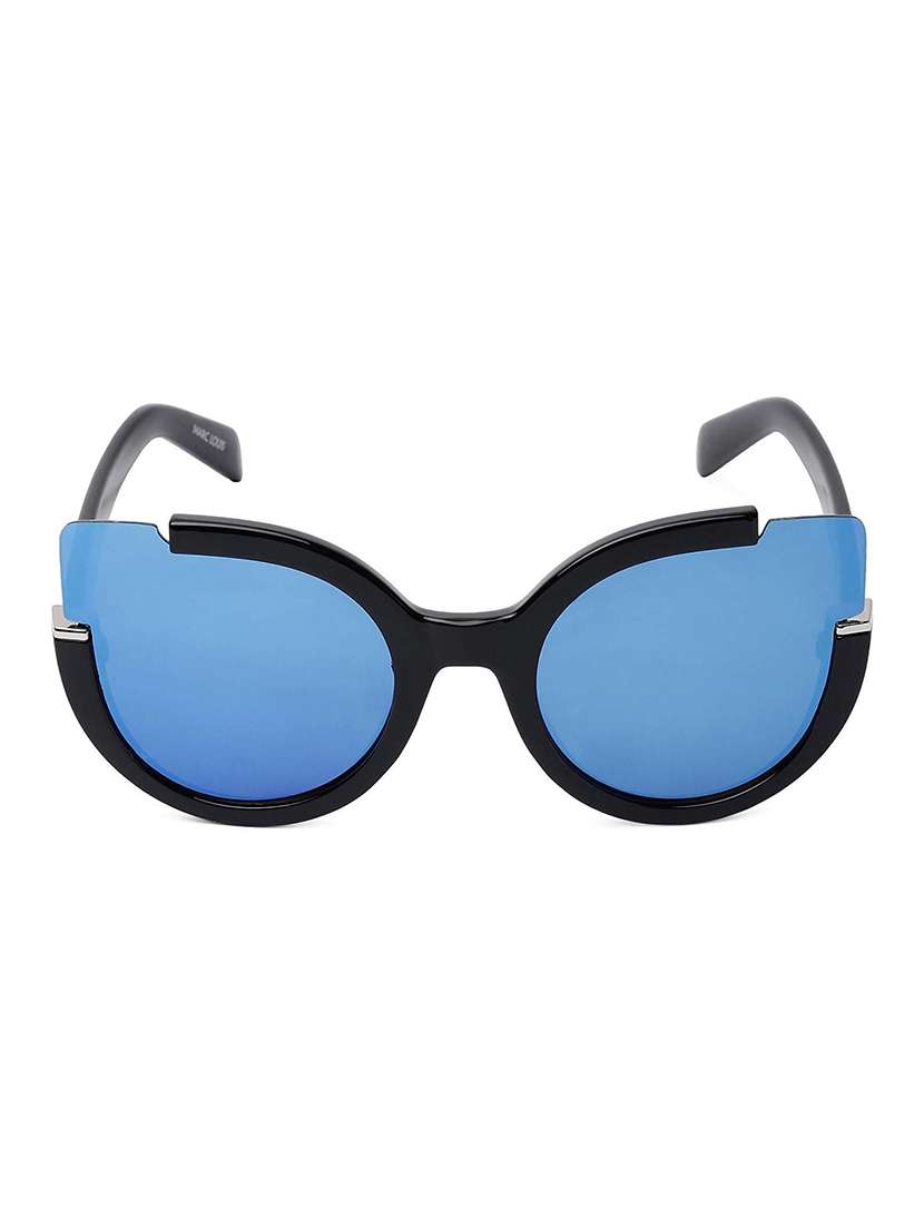 men cat eyes blue sunglasses