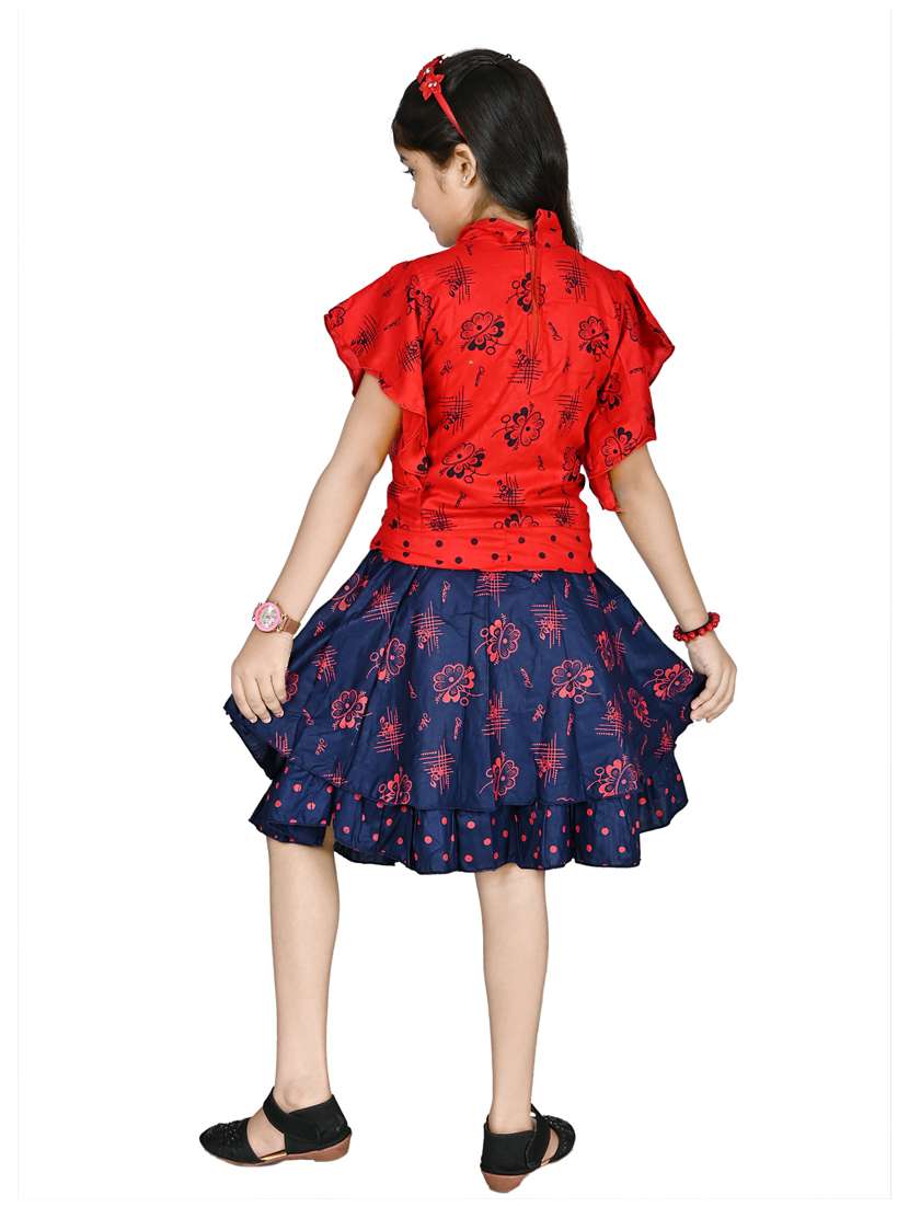 girls printed top & skirts set - 18593636 -  Standard Image - 2